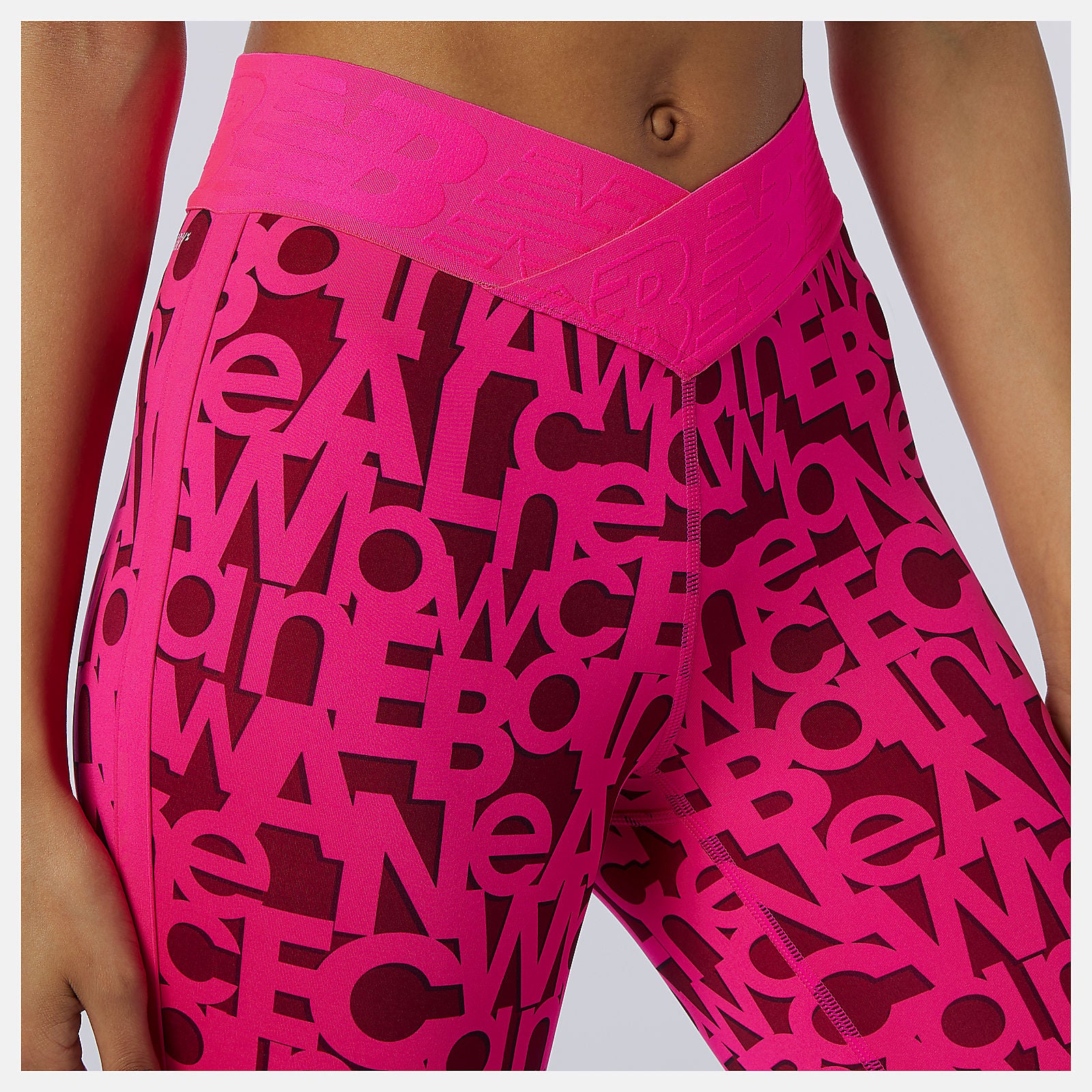 Pink Glo Relentless Printed High Rise 7/8 Tight New Balance Clothing