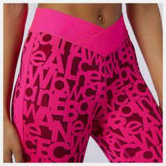 Pink Glo Relentless Printed High Rise 7/8 Tight New Balance Clothing