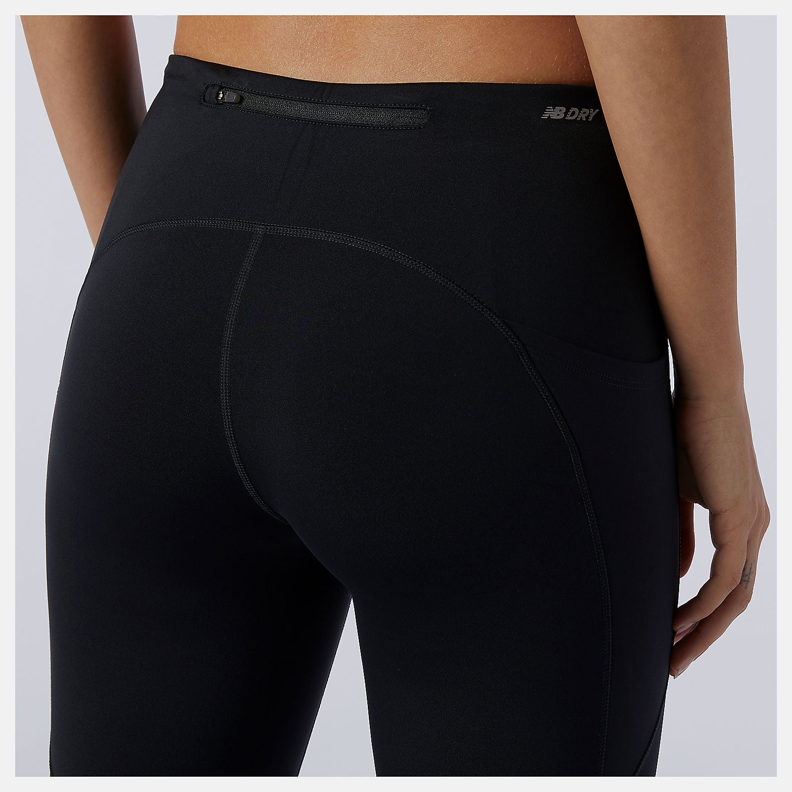 Black Impact Run Crop New Balance Clothing