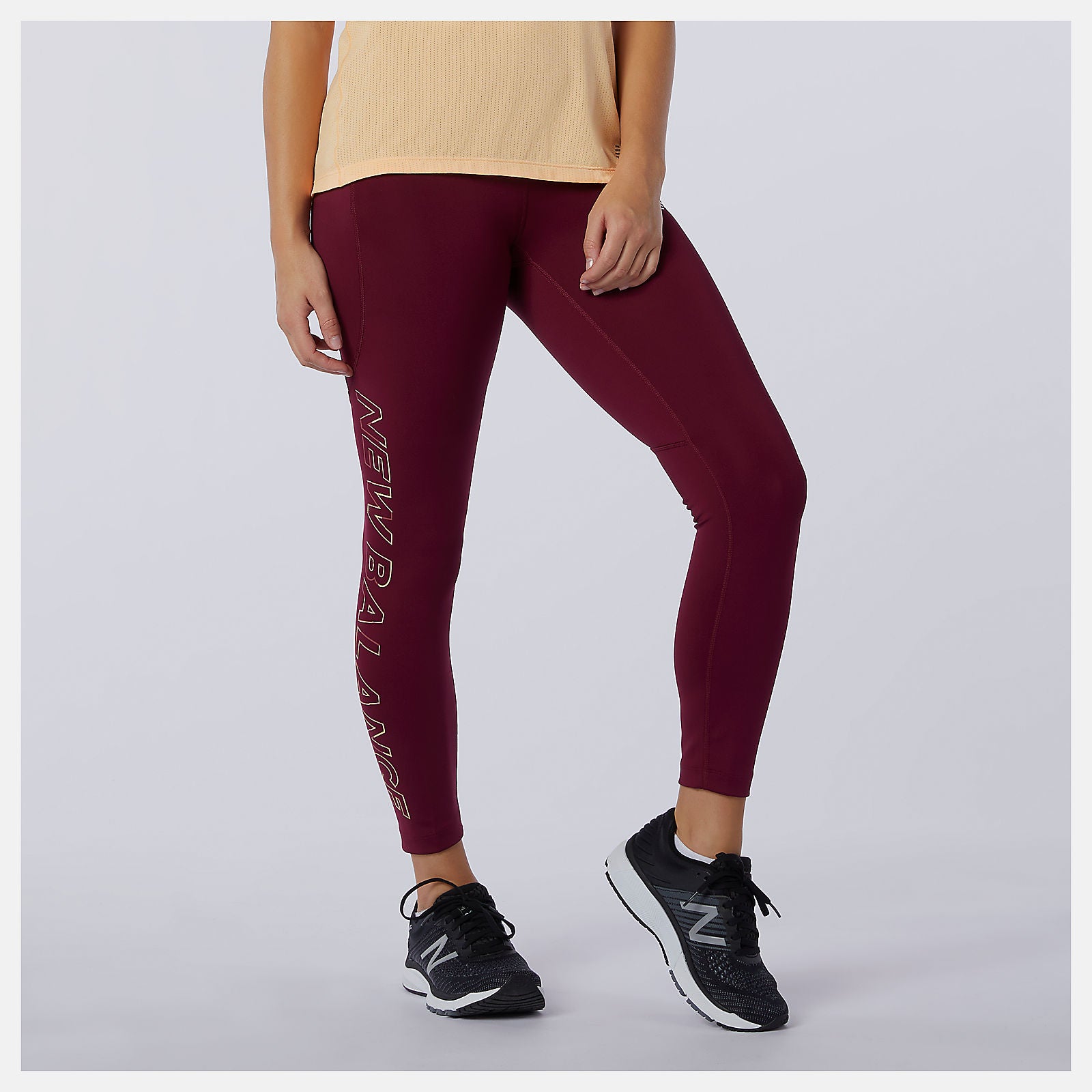 Garnet Printed Impact Run Crop New Balance Clothing