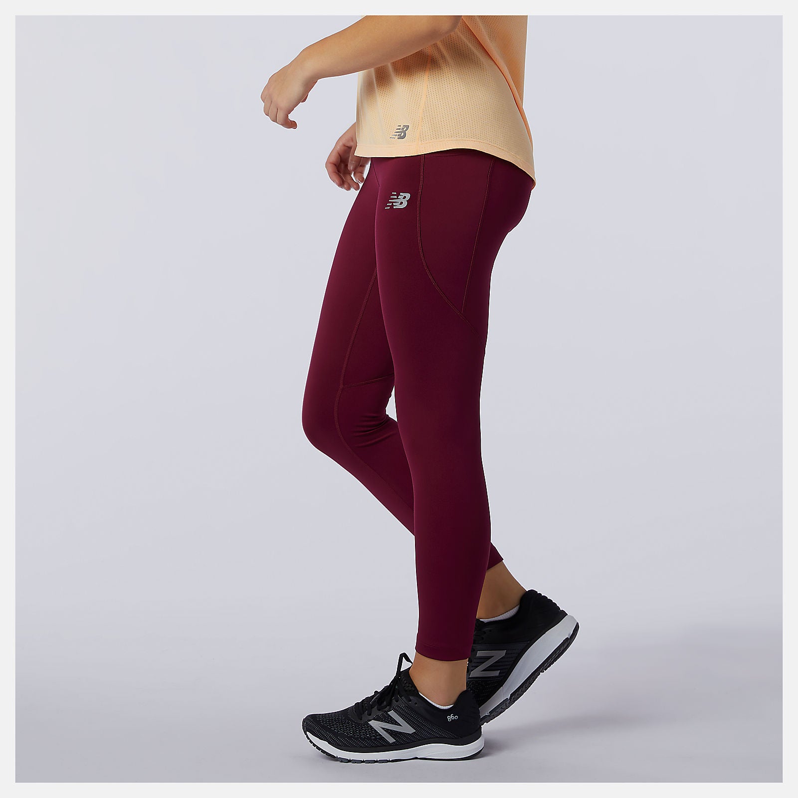 Garnet Printed Impact Run Crop New Balance Clothing