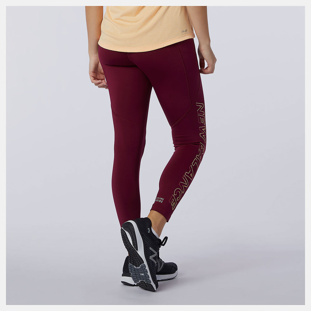 Garnet Printed Impact Run Crop New Balance Clothing