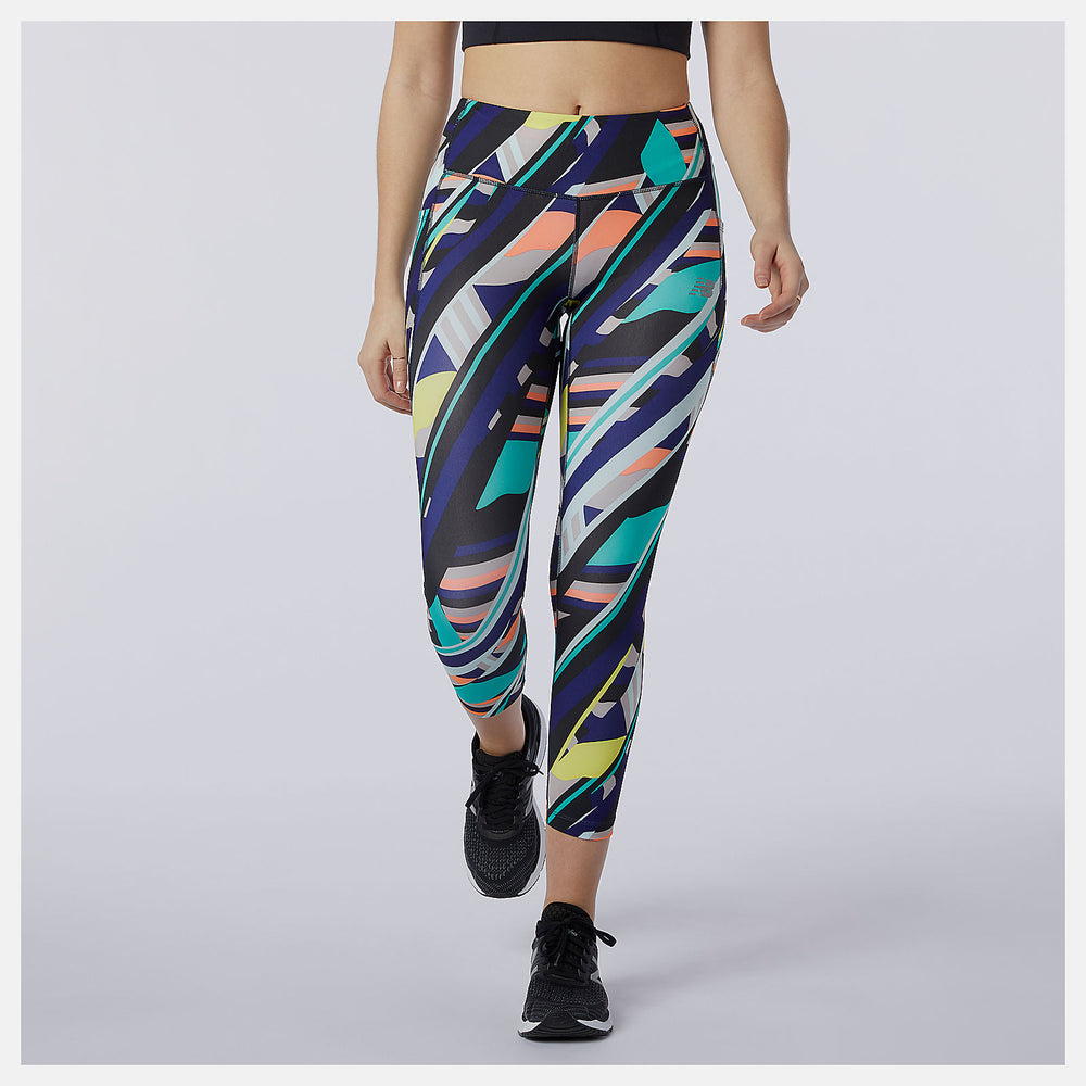 Multi Color Printed Impact Run Crop New Balance Clothing