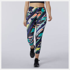 Multi Color Printed Impact Run Crop New Balance Clothing
