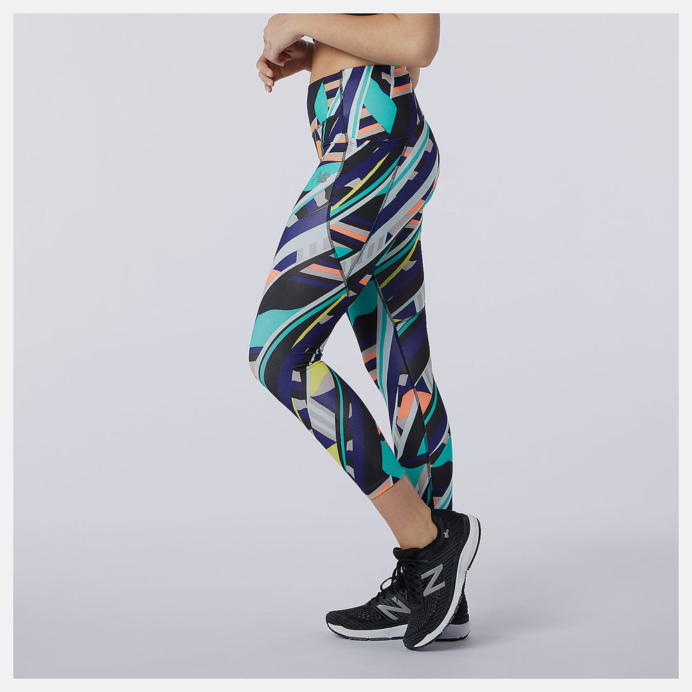 Multi Color Printed Impact Run Crop New Balance Clothing