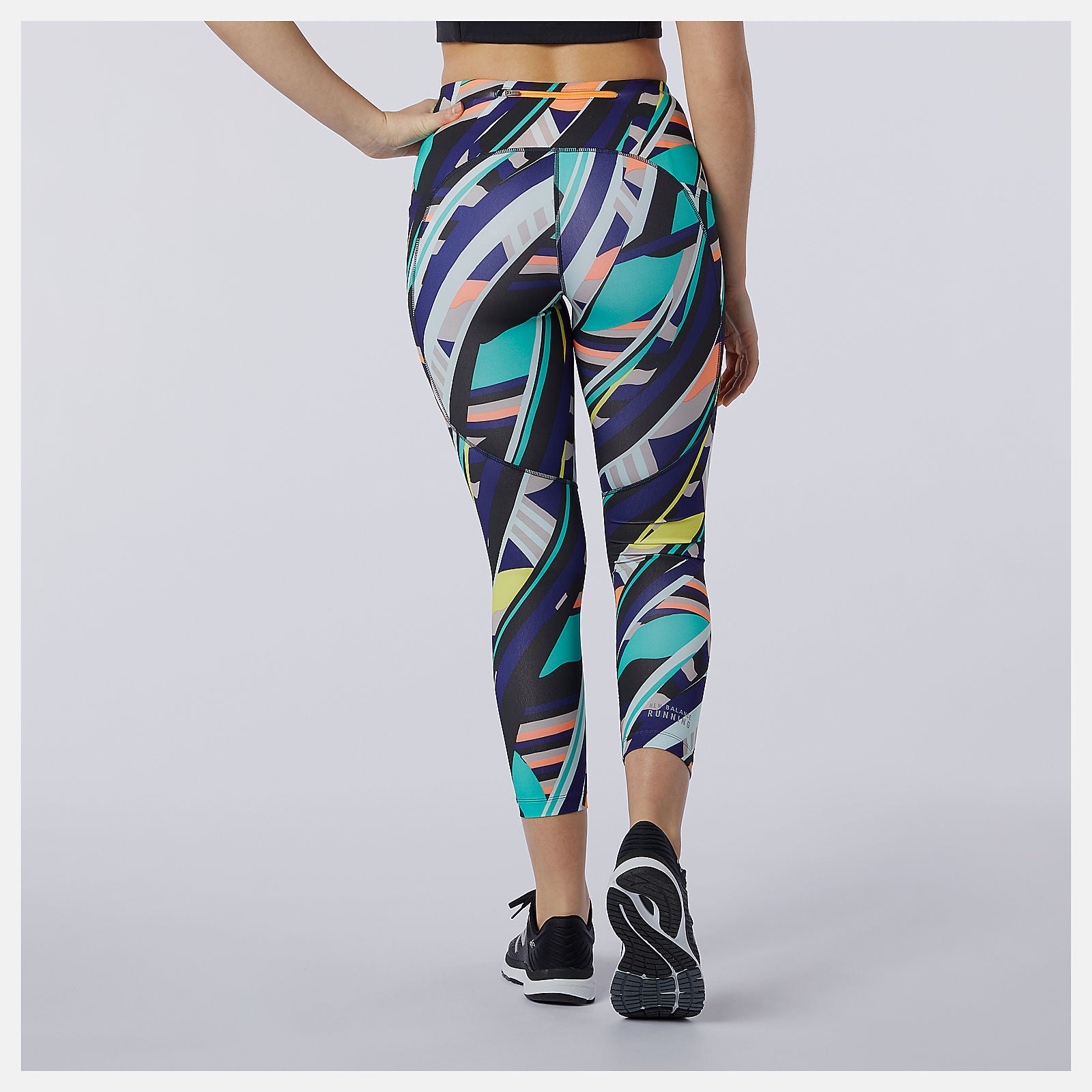 Multi Color Printed Impact Run Crop New Balance Clothing