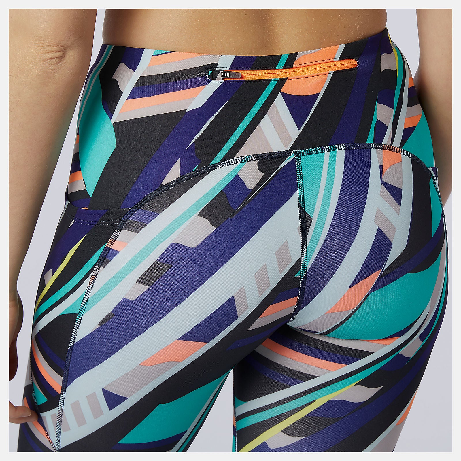 Multi Color Printed Impact Run Crop New Balance Clothing