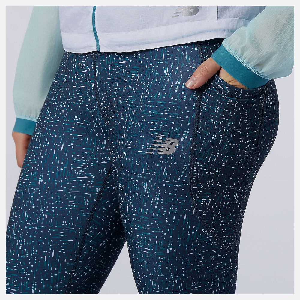 Mountain Teal Printed Impact Run Tight New Balance Clothing