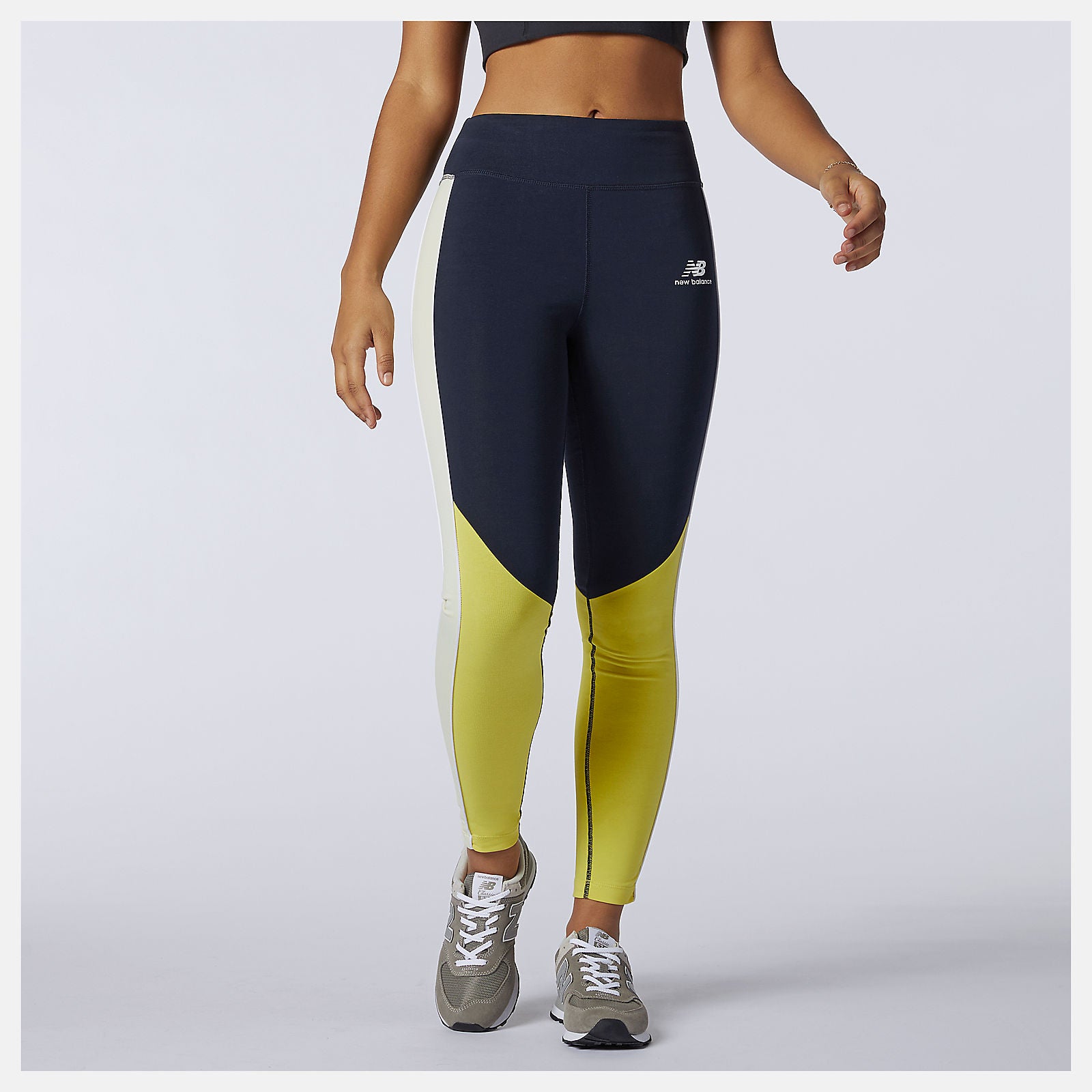 Clear Yellow NB Athletics Piping Legging New Balance Clothing