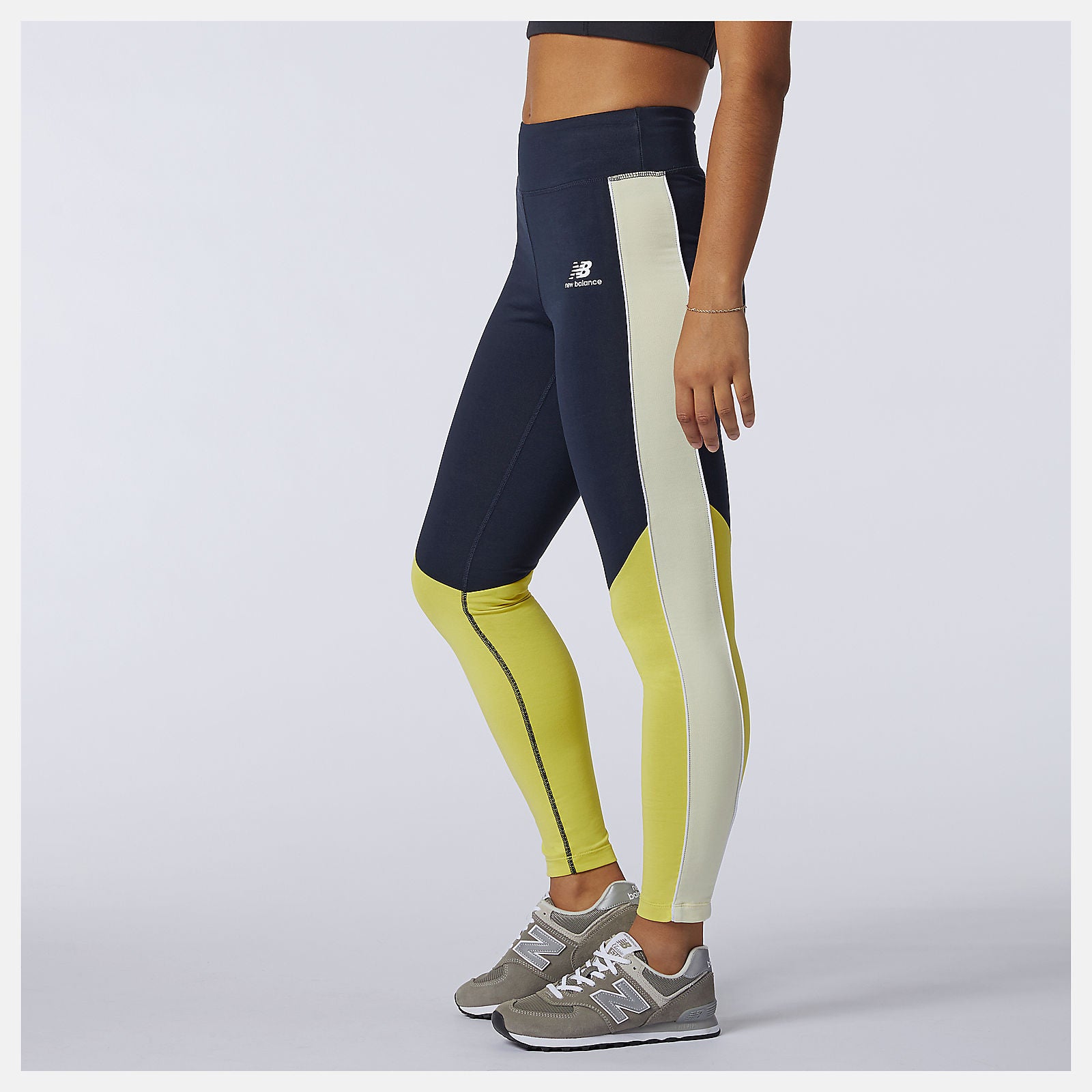 Clear Yellow NB Athletics Piping Legging New Balance Clothing