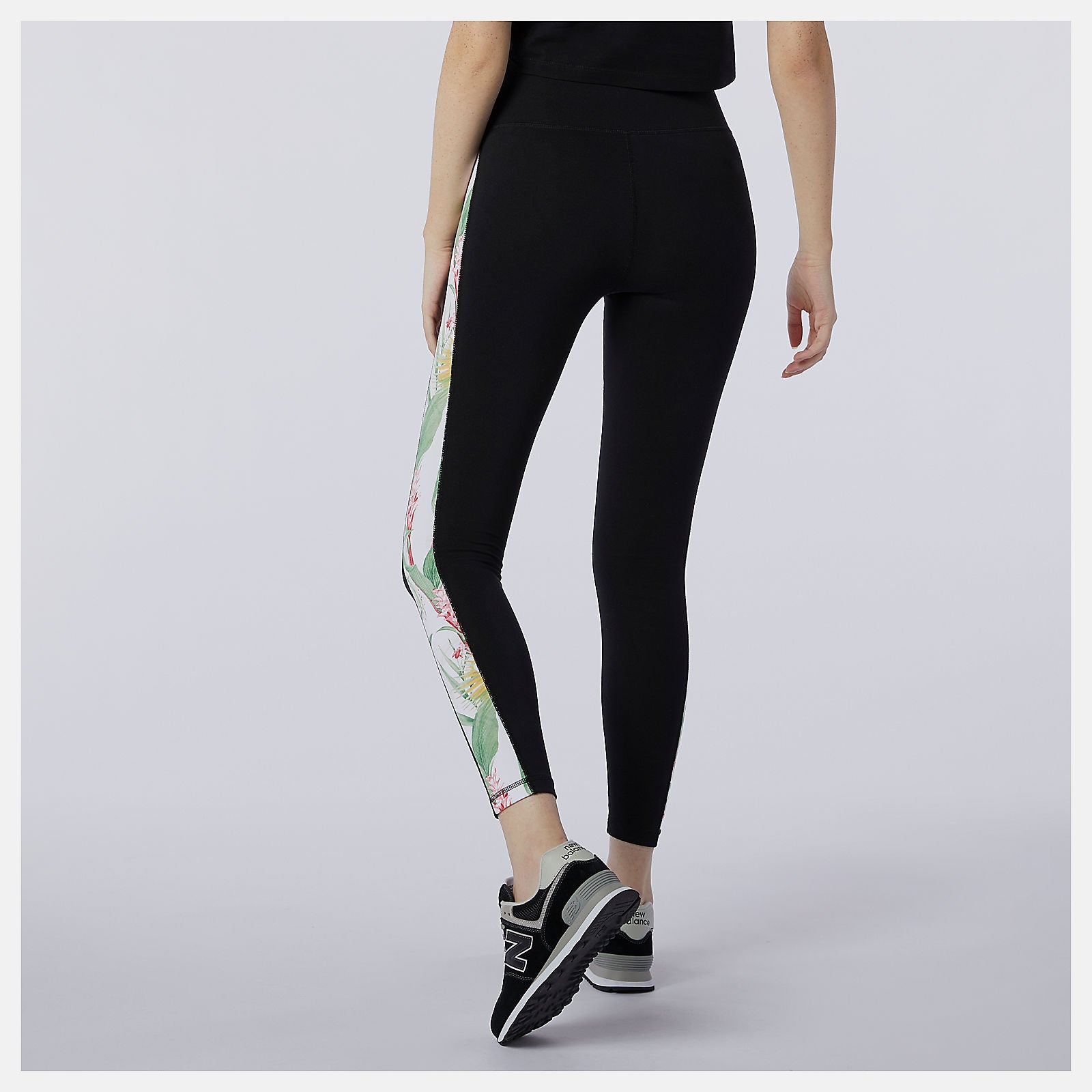 Black NB Essentials Botanical Legging New Balance Clothing