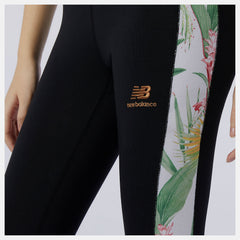 Black NB Essentials Botanical Legging New Balance Clothing