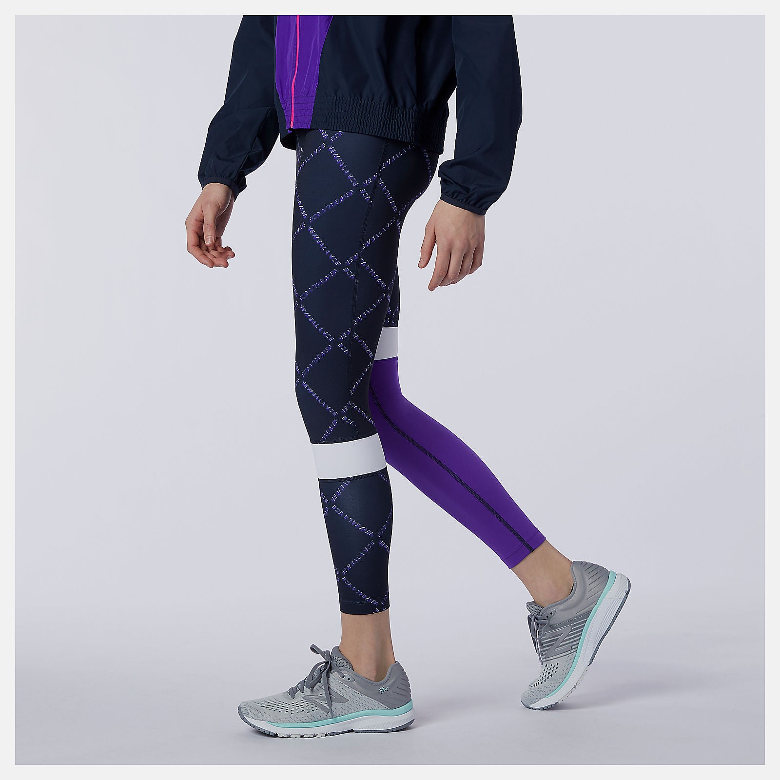 Deep Violet Fast Flight Printed Tight New Balance Clothing