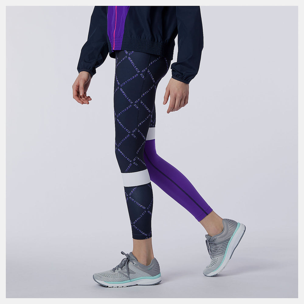 Deep Violet Fast Flight Printed Tight New Balance Clothing
