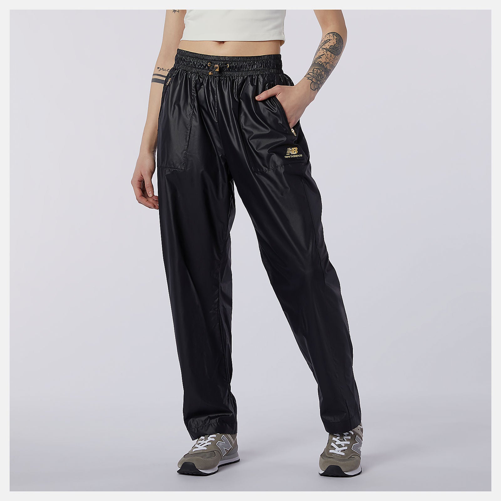 Black NB Athletics Higher Learning Wind Pant New Balance Clothing