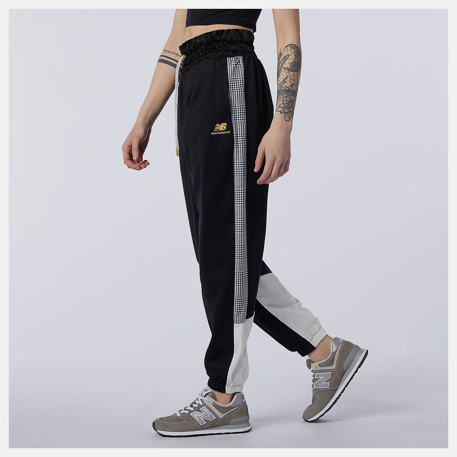 Black NB Athletics Higher Learning Stripe Track Pant New Balance Clothing