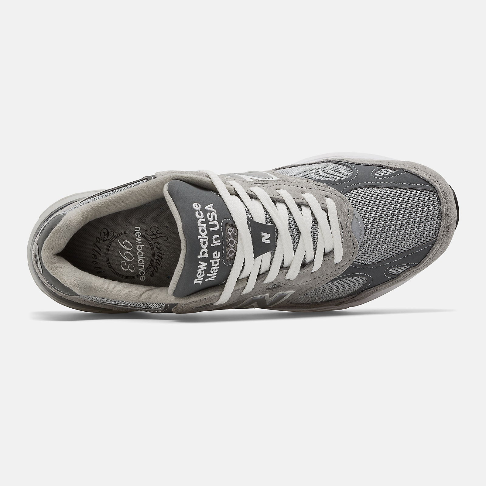 Grey/White Made in US 993 New Balance Shoes