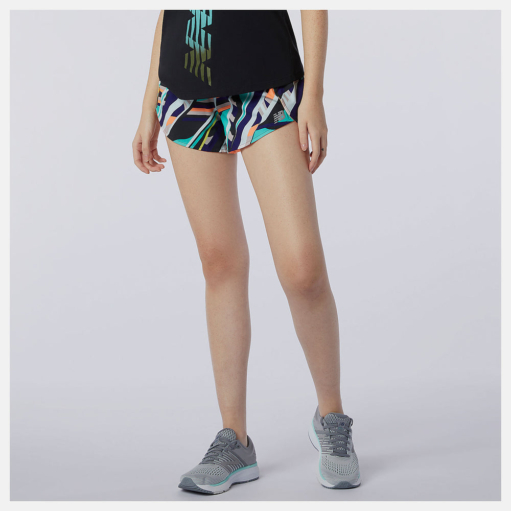 Multi Color Printed Impact Run Short 3 Inch New Balance Clothing