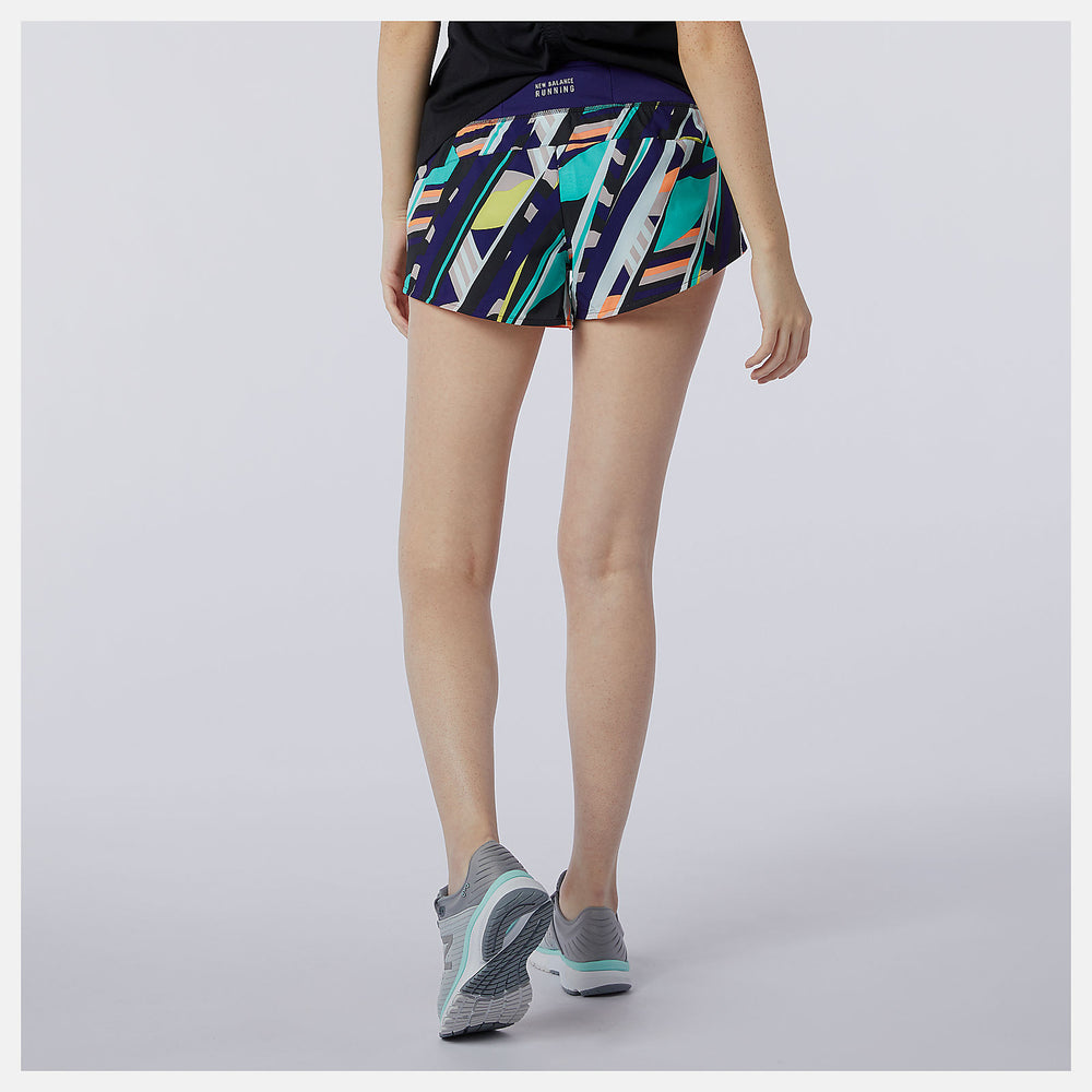 Multi Color Printed Impact Run Short 3 Inch New Balance Clothing