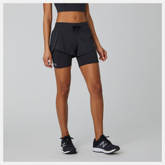 Black Impact Run 2 In 1 Short New Balance Clothing