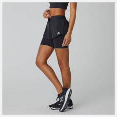 Black Impact Run 2 In 1 Short New Balance Clothing