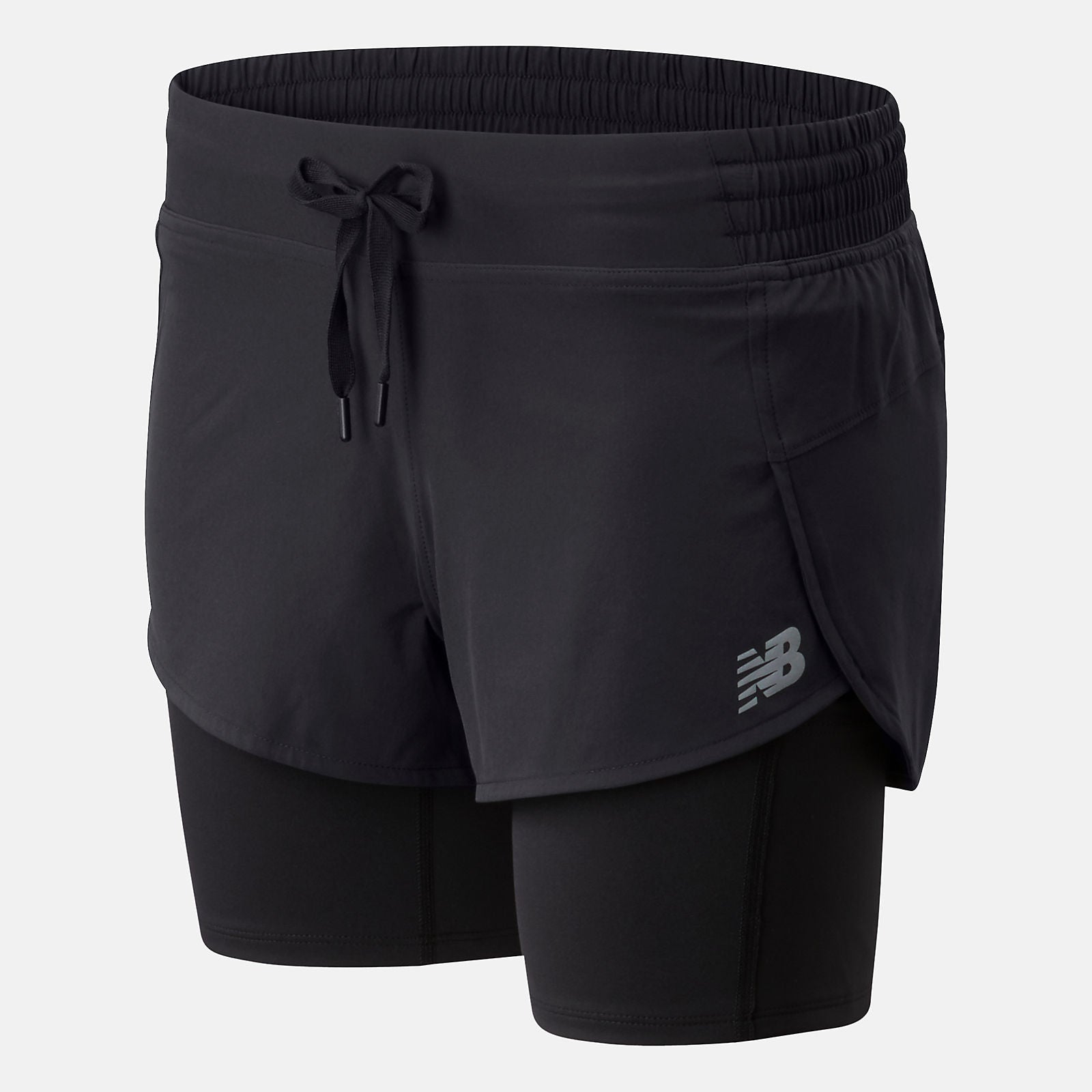 Black Impact Run 2 In 1 Short New Balance Clothing