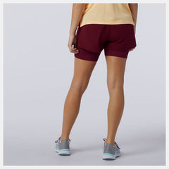 Garnet Printed Impact Run 2 In 1 Short New Balance Clothing