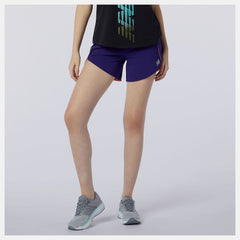 Virtual Violet Impact Run Short 5 Inch New Balance Clothing
