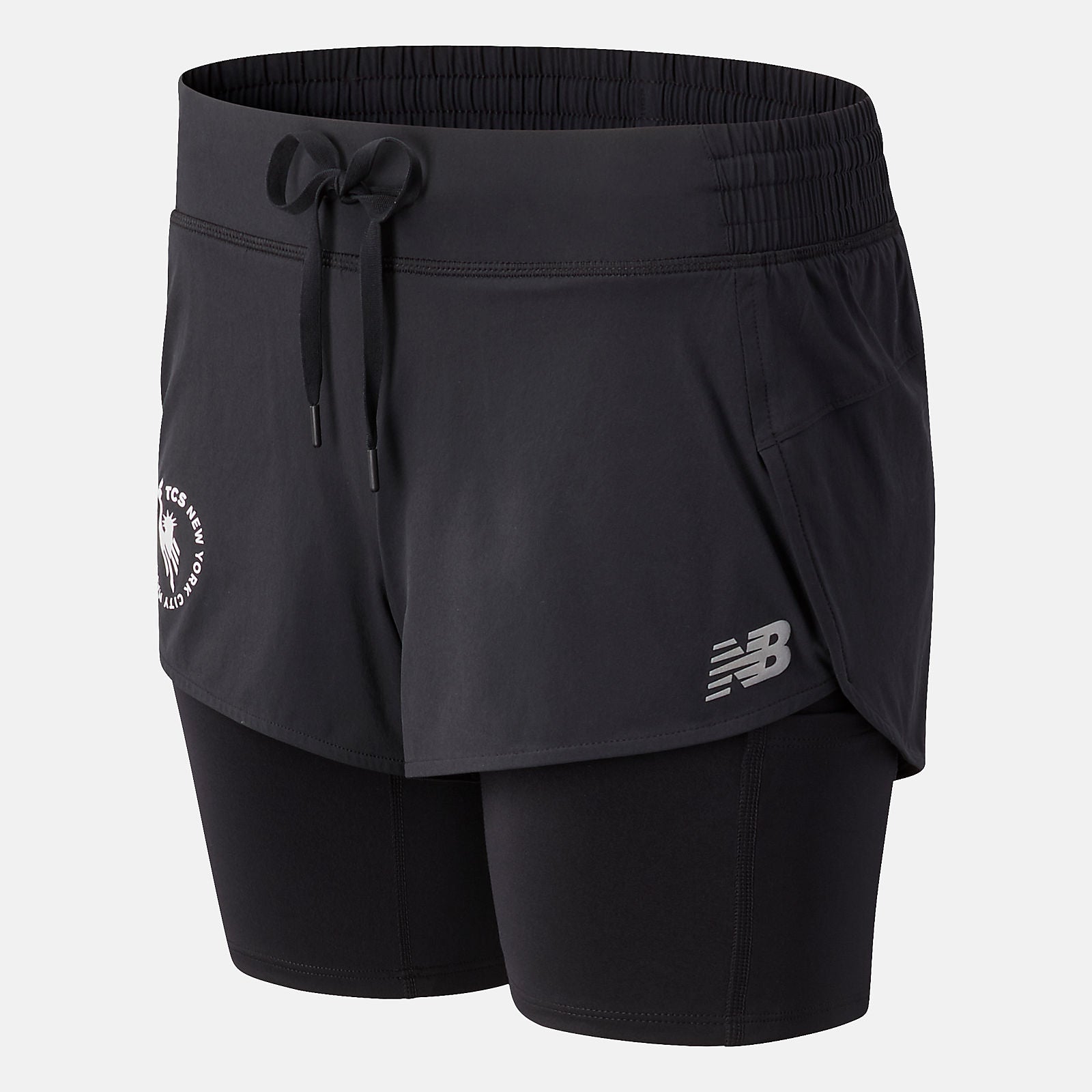Black NYC Marathon Impact Run 2 In 1 Short New Balance Clothing
