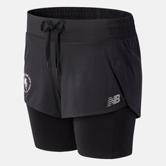 Black NYC Marathon Impact Run 2 In 1 Short New Balance Clothing