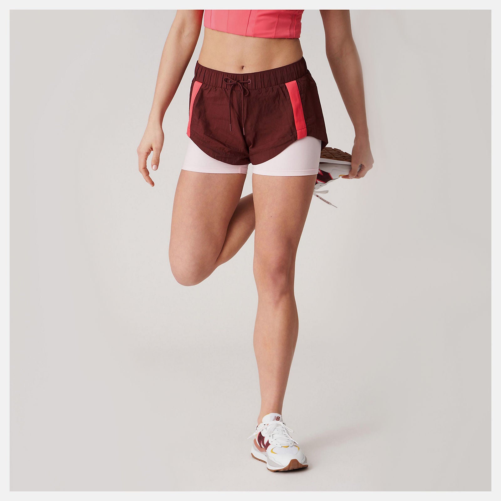 Deep Mauve Bandier Woven tech Short New Balance Clothing