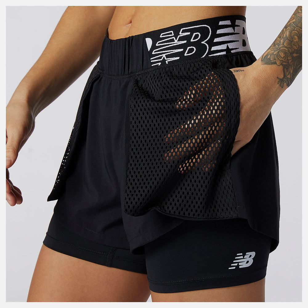 Black Relentless 2 In 1 Short New Balance Clothing