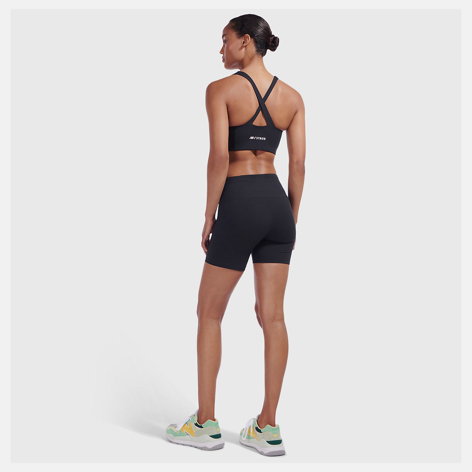 Black Staud Lace Up Fitted Short New Balance Clothing