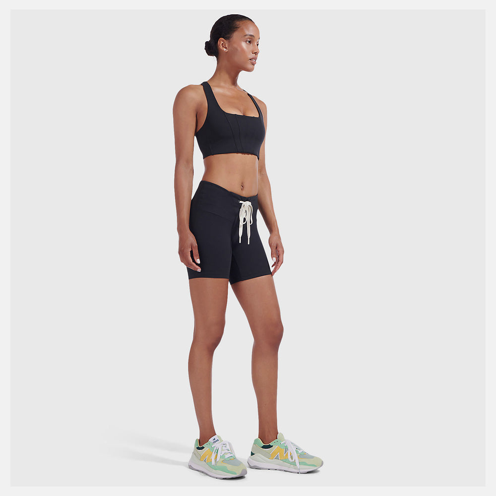 Black Staud Lace Up Fitted Short New Balance Clothing