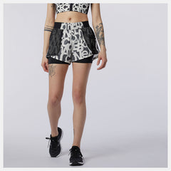 Black/White Relentless 2 In 1 Short Printed New Balance Clothing