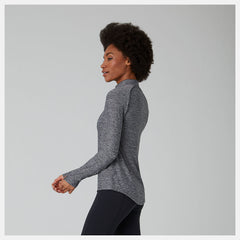 Black Heather Transform 1/2 Zip New Balance Clothing