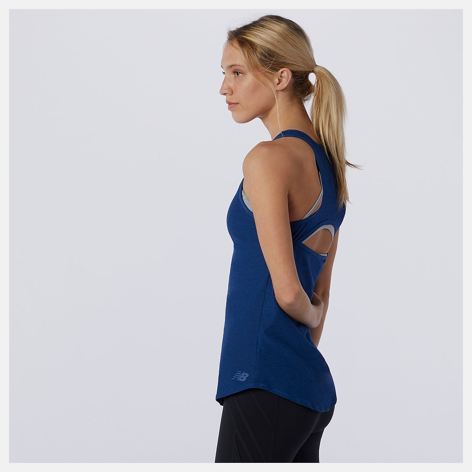 Captain Blue Heather Transform Perfect Tank New Balance Clothing