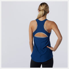 Captain Blue Heather Transform Perfect Tank New Balance Clothing