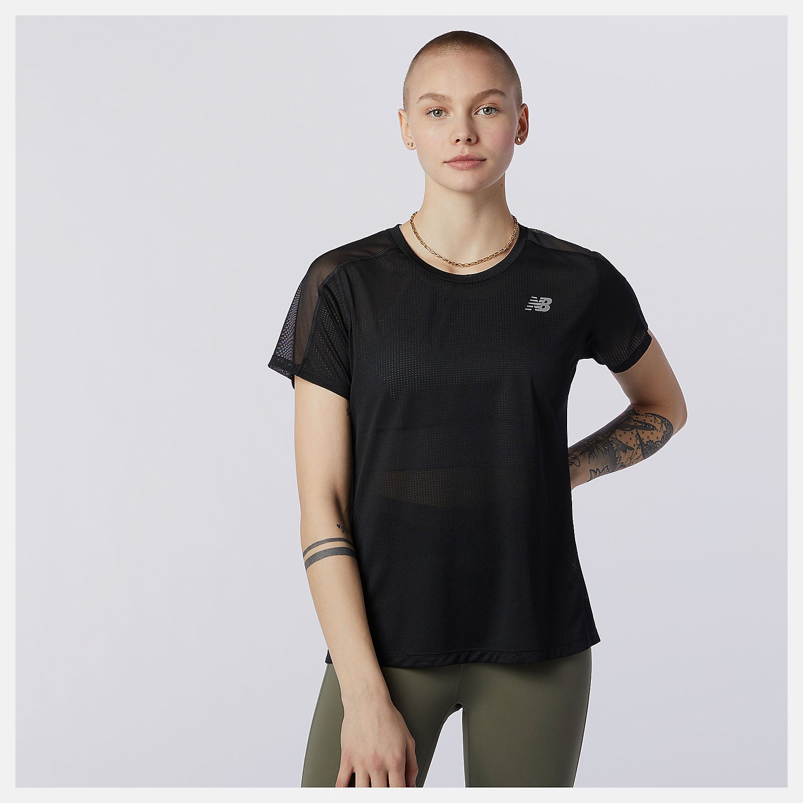 Black Impact Run Short Sleeve New Balance Clothing