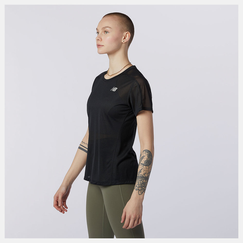 Black Impact Run Short Sleeve New Balance Clothing