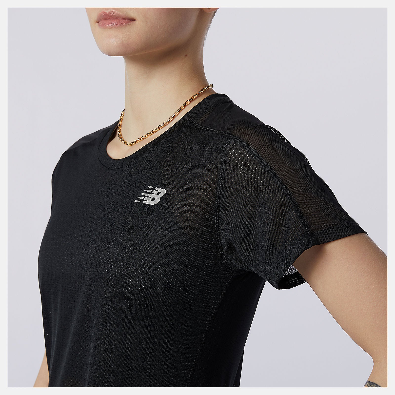 Black Impact Run Short Sleeve New Balance Clothing
