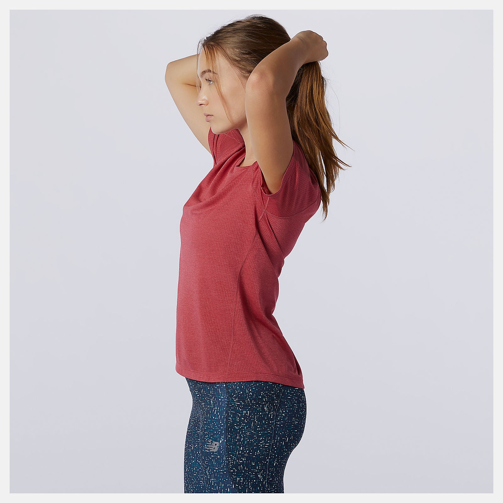 Earth Red Impact Run Short Sleeve New Balance Clothing