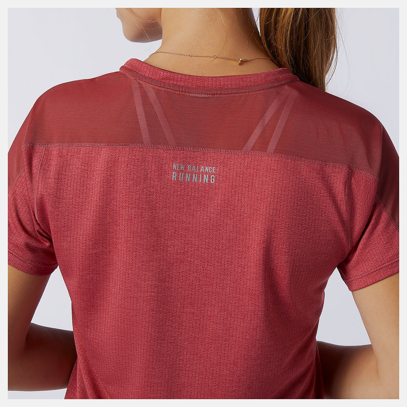 Earth Red Impact Run Short Sleeve New Balance Clothing
