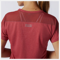 Earth Red Impact Run Short Sleeve New Balance Clothing