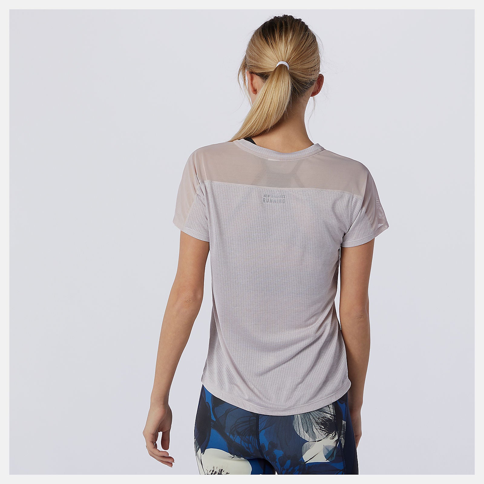Logwood Heather Printed Impact Run Short Sleeve New Balance Clothing