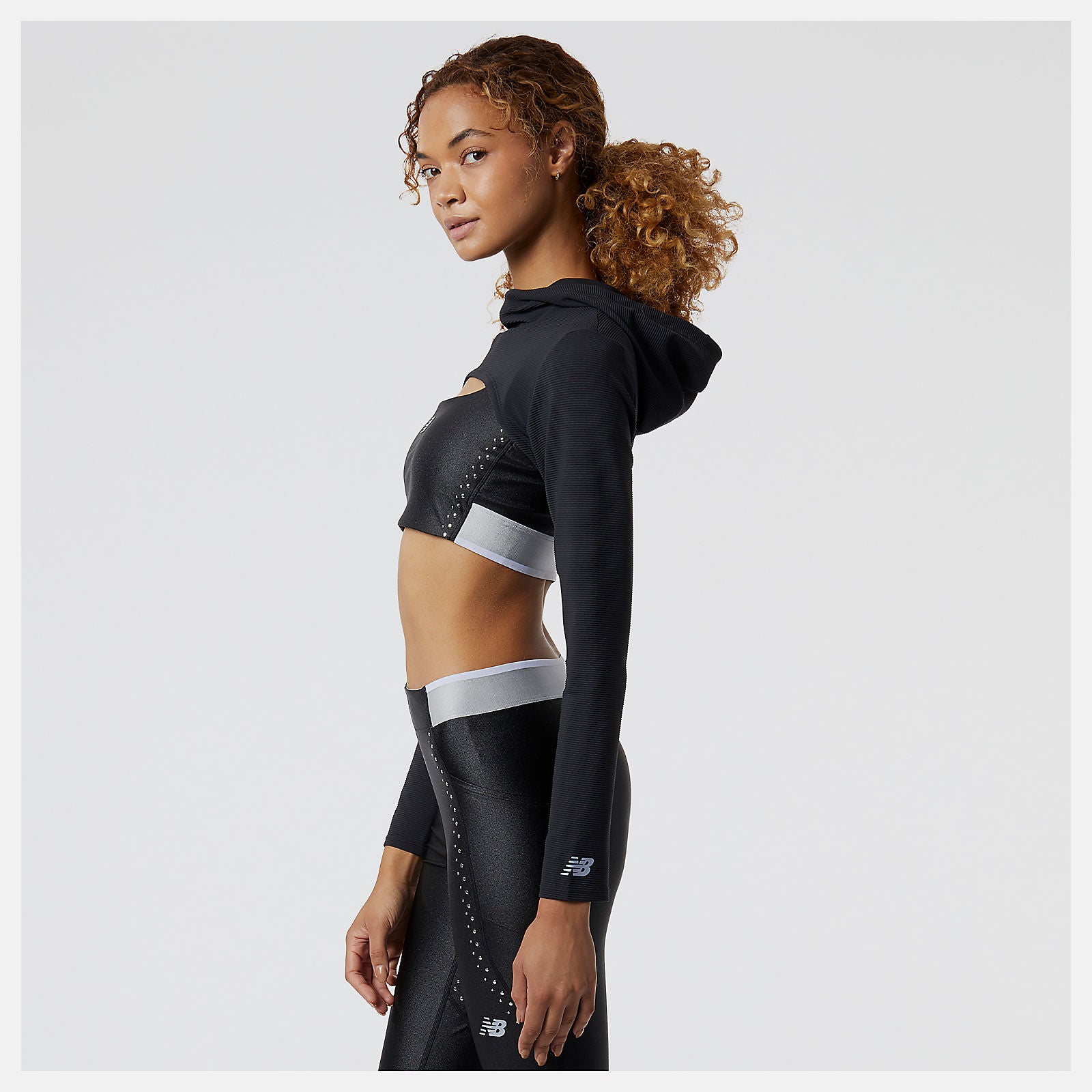 Black Syd Hooded Shrug New Balance Clothing