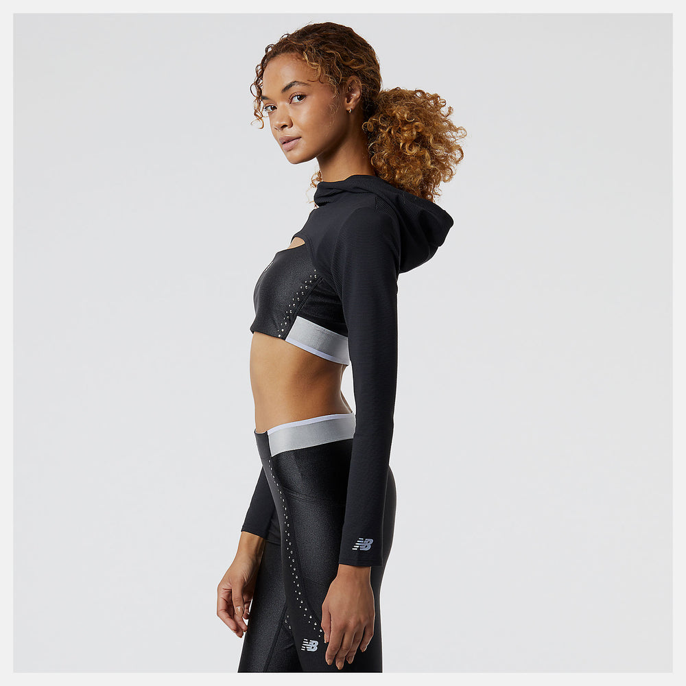 Black Syd Hooded Shrug New Balance Clothing