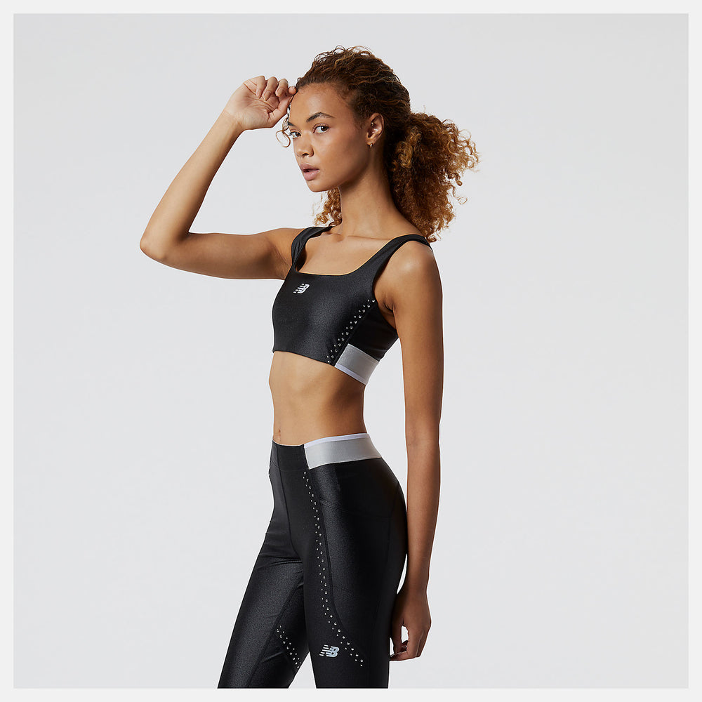 Black Syd Crop Bra New Balance Clothing