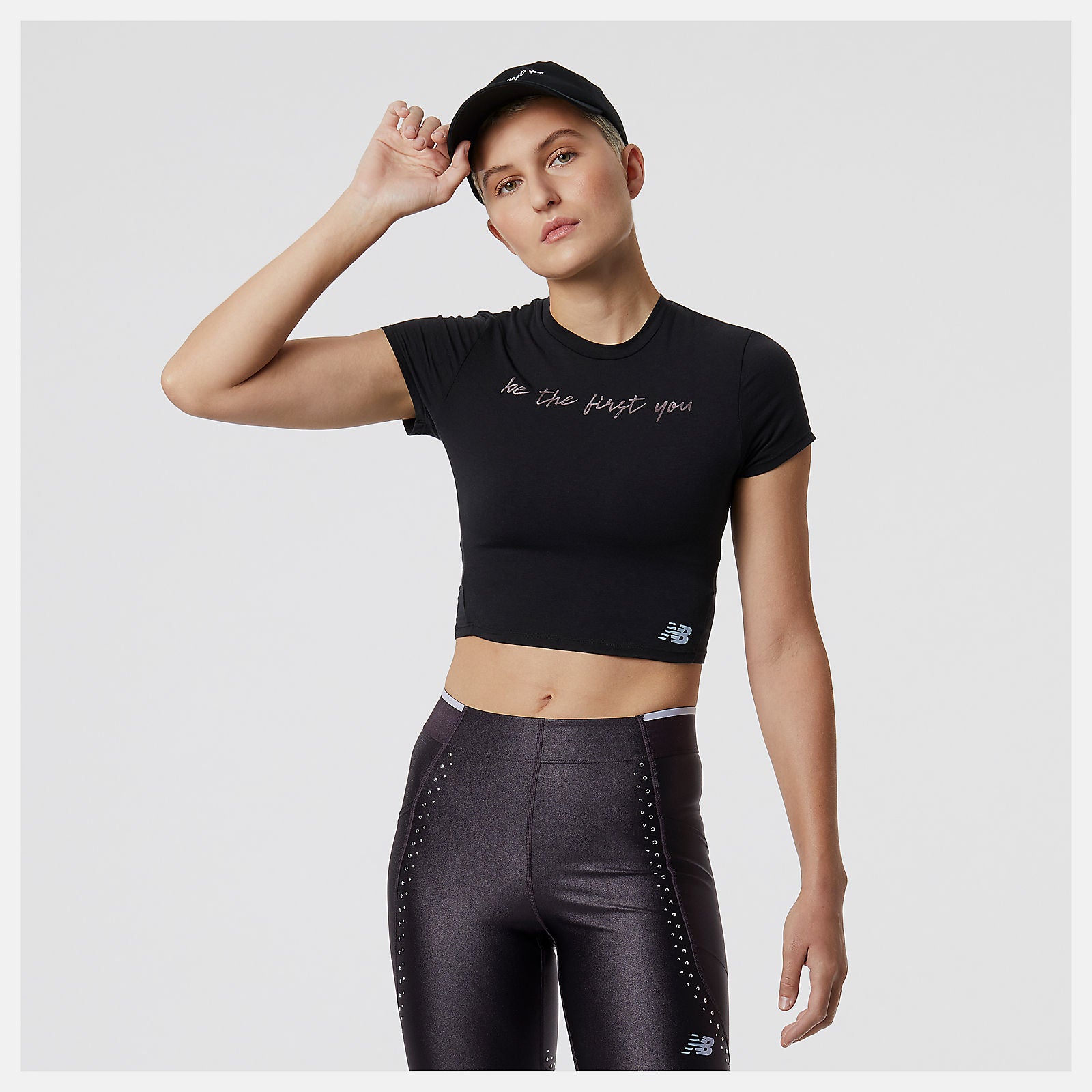 Black Syd Crop Tee New Balance Clothing