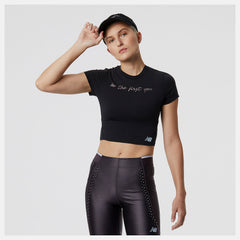 Black Syd Crop Tee New Balance Clothing